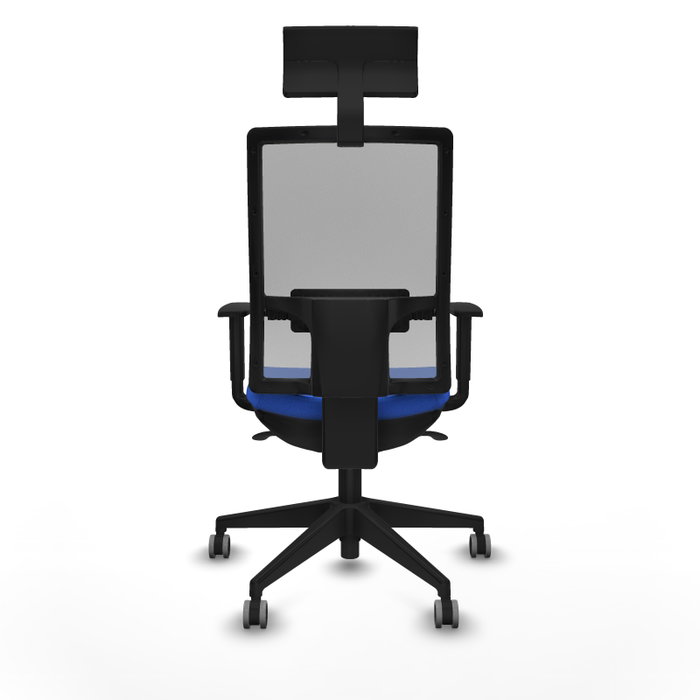 Piqueras y Crespo Chaise de Bureau Horna, Assise Bleue et Dossier Gris