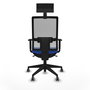 Piqueras y Crespo Chaise de Bureau Horna, Assise Bleue et Dossier Gris