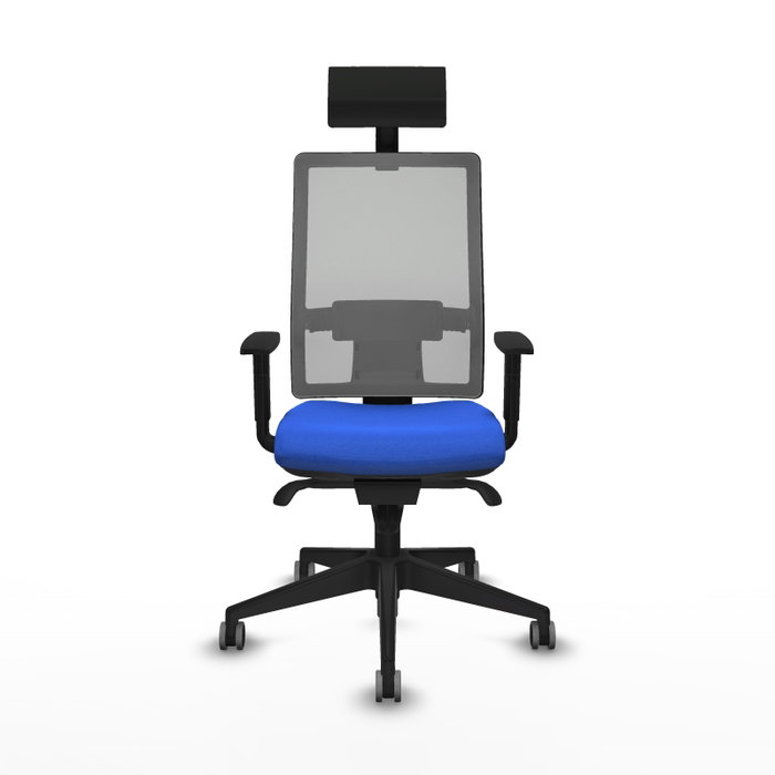 Piqueras y Crespo Chaise de Bureau Horna, Assise Bleue et Dossier Gris