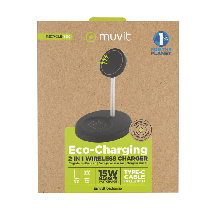 Chargeur sans fil Muvit for Change APH-WC109 Noir Chargeur sans fil Muvit for Change APH-WC109 Noir