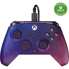 Turtle Beach Manette de jeu Xbox Rematch Advanced Officielle Filaire, Couleur Purple Fade, avec Boutons Assignables Arrière, Gâchettes, Vibration et Contrôles Audio - Compatible PC
