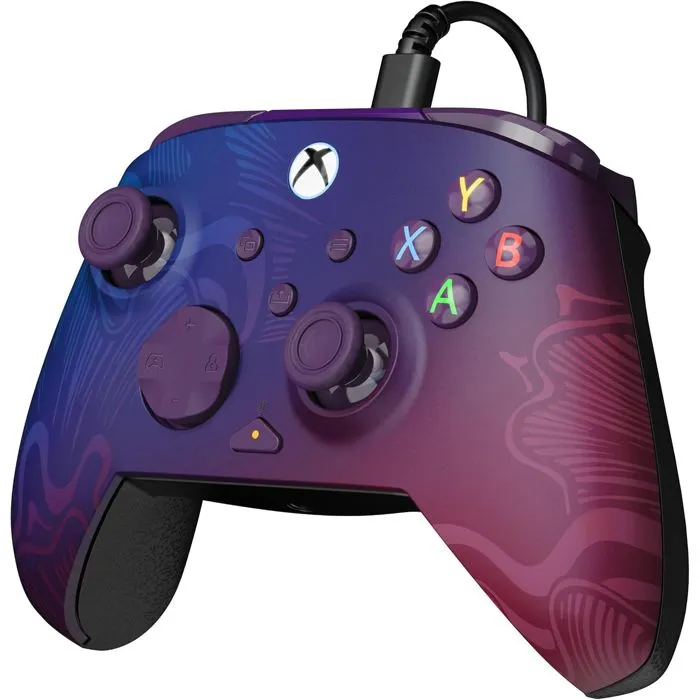 Turtle Beach Manette de jeu Xbox Rematch Advanced Officielle Filaire, Couleur Purple Fade, avec Boutons Assignables Arrière, Gâchettes, Vibration et Contrôles Audio - Compatible PC