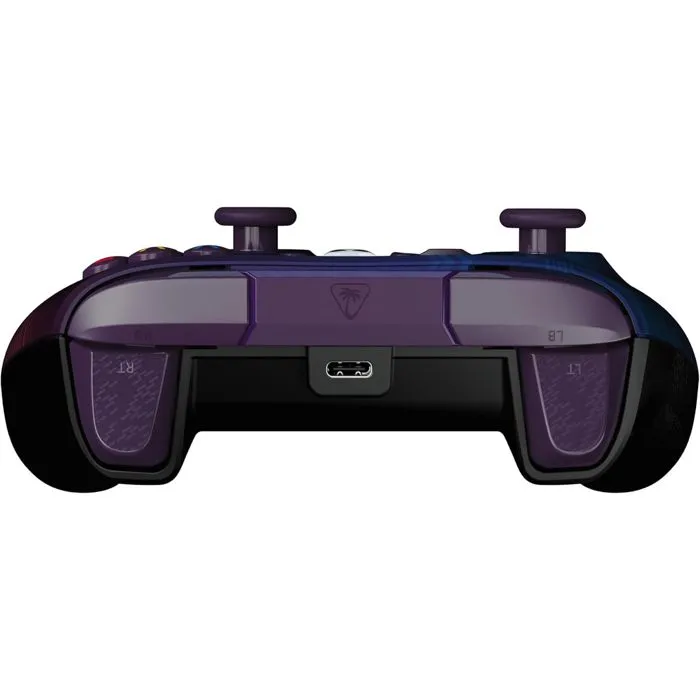 Turtle Beach Manette de jeu Xbox Rematch Advanced Officielle Filaire, Couleur Purple Fade, avec Boutons Assignables Arrière, Gâchettes, Vibration et Contrôles Audio - Compatible PC
