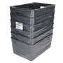 GSC Evolution Lot de 6 paniers organisateurs plastique rétractables 5,2L gris