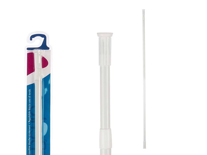 BERILO Barre de rideau de douche télescopique Blanche 140-260 cm BERILO Barre de rideau de douche télescopique Blanche 140-260 cm