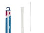 BERILO Barre de rideau de douche télescopique Blanche 140-260 cm