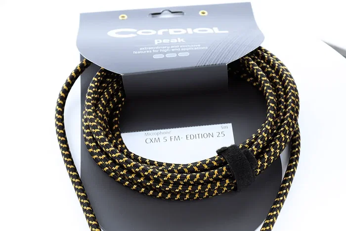 Cordial Cable XLR Silent Tweed 25th Anniv 5m Or Neutrik Câble Microphone