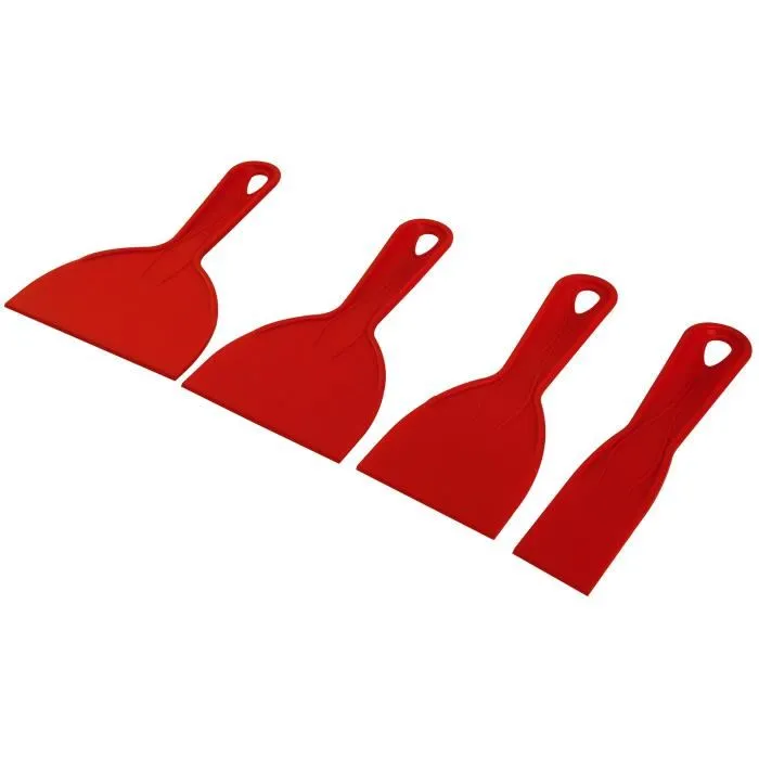Fartools Set de 4 couteaux à enduire pour plâtre - Largeurs 3.5 mm, 75 mm, 100 mm, 125 mm - Idéal pour bandes et résidus