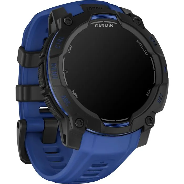 Garmin Instinct 3 - Montre GPS connectée robuste - Écran AMOLED 1.2 pouces - 45 mm - Noir/bleu - Série Tropical Pulse (Édition limitée) Garmin Instinct 3 - Montre GPS connectée robuste - Écran AMOLED 1.2 pouces - 45 mm - Noir/bleu - Série Tropical Pulse (Édition limitée)