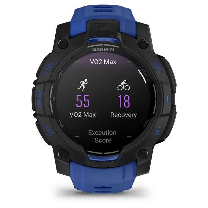 Garmin Instinct 3 - Montre GPS connectée robuste - Écran AMOLED 1.2 pouces - 45 mm - Noir/bleu - Série Tropical Pulse (Édition limitée) Garmin Instinct 3 - Montre GPS connectée robuste - Écran AMOLED 1.2 pouces - 45 mm - Noir/bleu - Série Tropical Pulse (Édition limitée)
