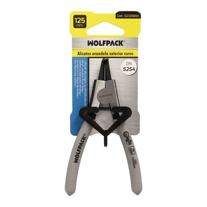 Wolfpack Linea Profesional Pince à anneaux extérieurs courbe 125 DIN5254