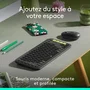 Logitech - Pop Mouse - Souris sans fil graphite - Connexion Bluetooth, jusqu'à 3 appareils, technologie FLOW, 1200 dpi