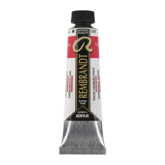 Rembrandt Peinture Acrylique Tube 40 ml Rouge Cadmium Foncé 306 Rembrandt Peinture Acrylique Tube 40 ml Rouge Cadmium Foncé 306