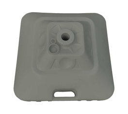 Marbueno 10498 Base de parapluie carrée en plastique 45x45x27 cm 30L blanc pour jardin, piscine et terrasse