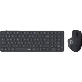 Rapoo 9760M Ensemble Clavier et Souris Sans Fil Ultra-Slim Multimode - Gris Foncé