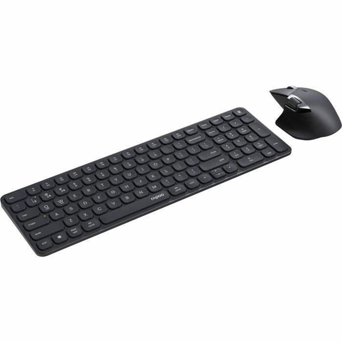 Rapoo 9760M Ensemble Clavier-Souris Sans-fil Ultra-Slim Gris Foncé AZERTY