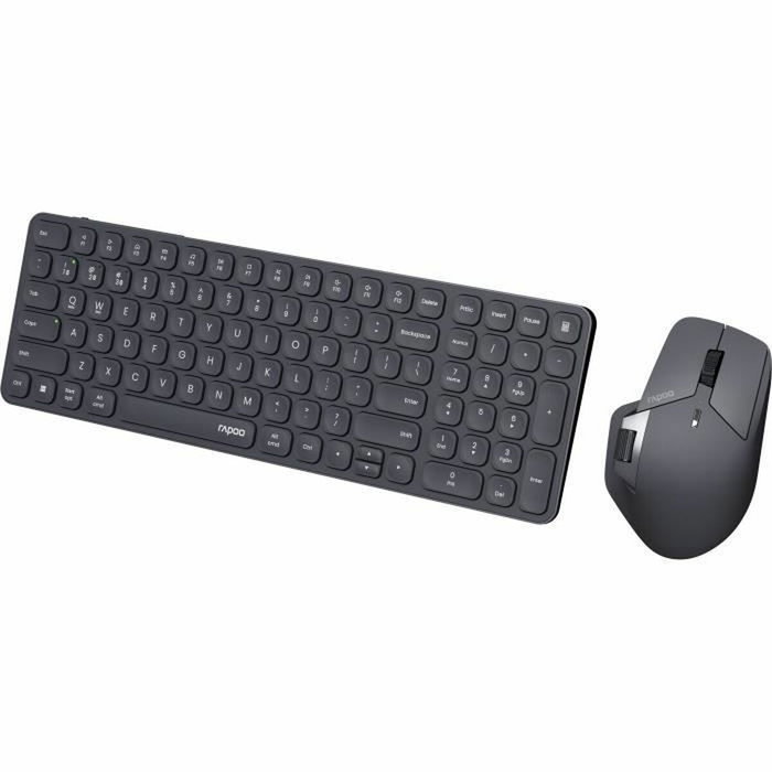 Rapoo 9760M Ensemble Clavier-Souris Sans-fil Ultra-Slim Gris Foncé AZERTY