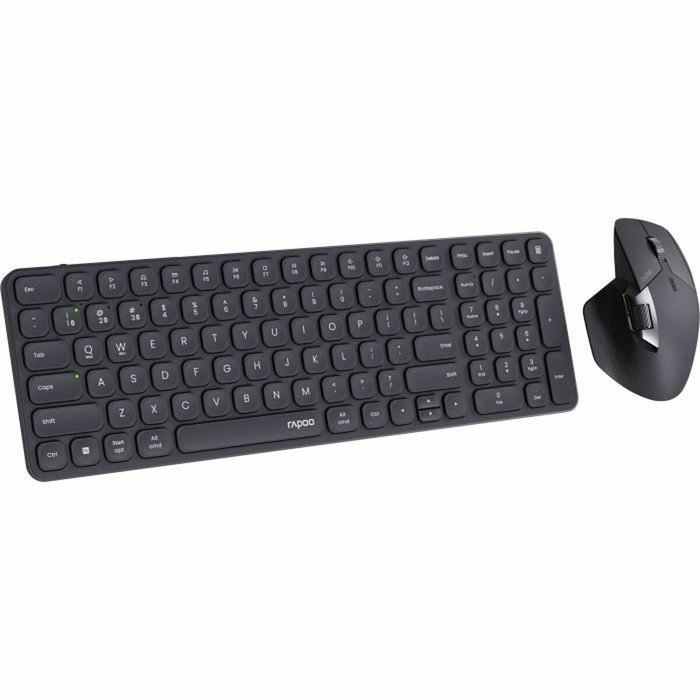 Rapoo 9760M Ensemble Clavier-Souris Sans-fil Ultra-Slim Gris Foncé AZERTY