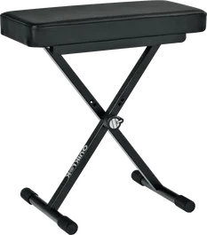 QUIKLOK Banqueta Piano Basic X Réglable en Hauteur Pliable Noir Similicuir