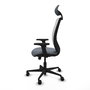 PIQUERAS Y CRESPO Chaise Zulema Synchro Gris et Blanc avec Accoudoirs 2D et Appui-tête