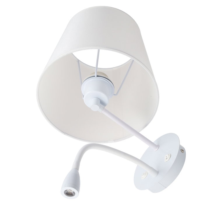 Neya Applique murale Lumina E27 avec liseuse LED 3 W