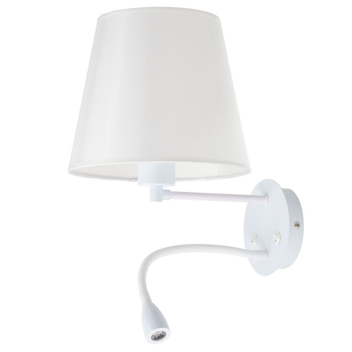 Neya Applique murale Lumina E27 avec liseuse LED 3 W