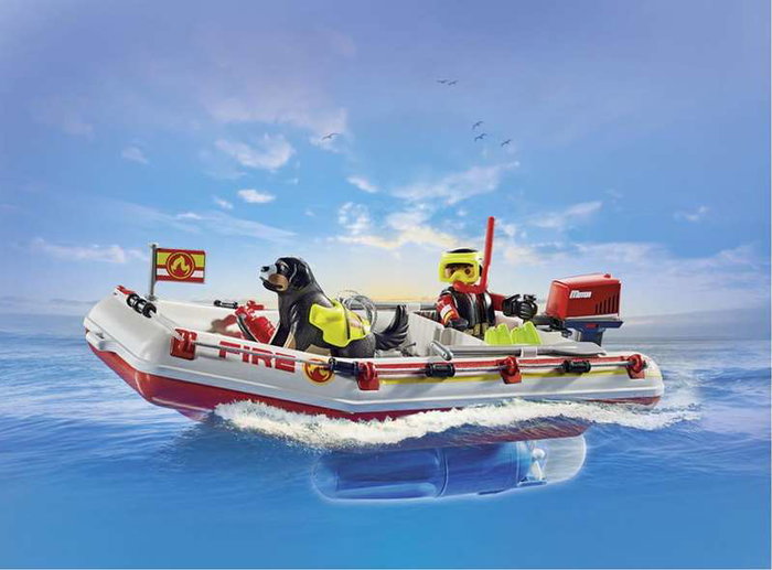 Playmobil Bateau de pompier et scooter des mers 71464 Action Heroes