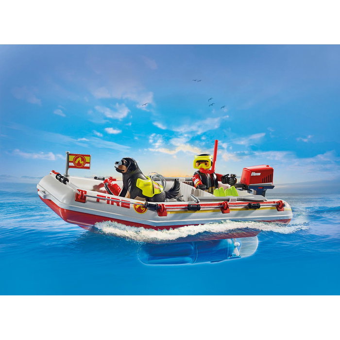 Playmobil Bateau de pompier et scooter des mers 71464 Action Heroes
