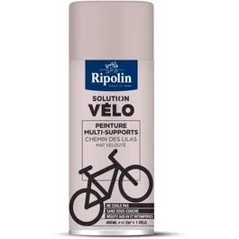 Ripolin - Solution vélo - Peinture multi-supports sans coulure 0.4 L - Résiste aux UV et intempéries - Intérieur/Extérieur - Buse technique - Chemin des lilas mat