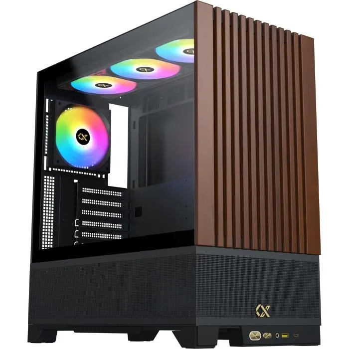 Xigmatek Endorphin WD - Boîtier PC Gamer Moyen Tour Noir - Format E-ATX - Ventilateurs 4x120mm LED A-RGB - USB-C/USB 3.0 - Façade Mesh en Bois Xigmatek Endorphin WD - Boîtier PC Gamer Moyen Tour Noir - Format E-ATX - Ventilateurs 4x120mm LED A-RGB - USB-C/USB 3.0 - Façade Mesh en Bois