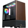 Xigmatek Endorphin WD - Boîtier PC Gamer Moyen Tour Noir - Format E-ATX - Ventilateurs 4x120mm LED A-RGB - USB-C/USB 3.0 - Façade Mesh en Bois