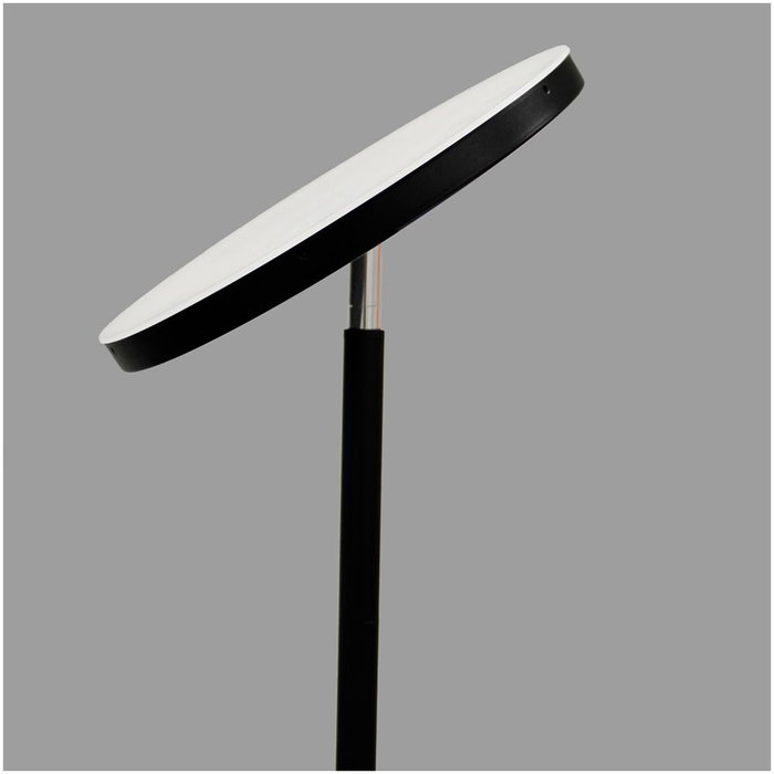 Cristalrecord Lampe de pied LED Dencel noire, 24 W, 2200 lm, dimmable