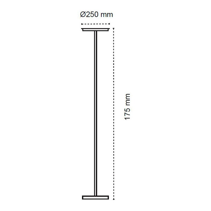 Cristalrecord Lampe de pied LED Dencel noire, 24 W, 2200 lm, dimmable