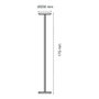 Cristalrecord Lampe de pied LED Dencel noire, 24 W, 2200 lm, dimmable