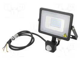 V-TAC Projecteur LED 20W Blanc Froid 6400K avec Capteur de Mouvement