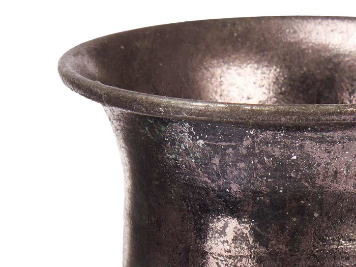 GIFTDECOR Jarrón relief haut plata envejecido