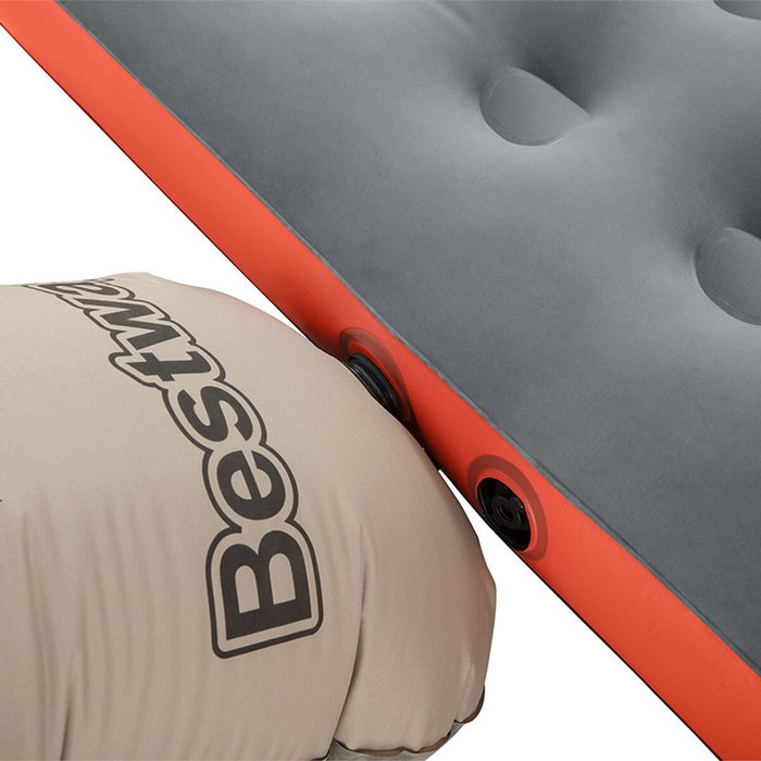 Bestway Matelas gonflable Roll & Relax 2 places, 203 x 183 x 22 cm
