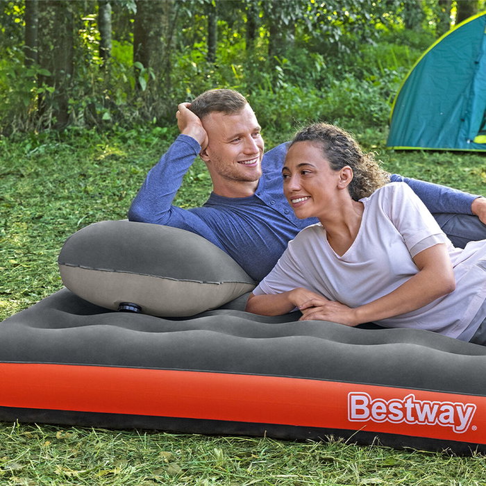 Bestway Matelas gonflable Roll & Relax 2 places, 203 x 183 x 22 cm