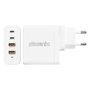 Phoenix technologies Chargeur USB-C GaN 100W avec 2x USB-C et 2x USB-A, Charge rapide 5A, Compatible ordinateurs portables, tablettes et smartphones