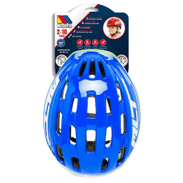Molto Casque Velo Enfant Bleu pour 2 à 5 ans - Taille 48-53 cm