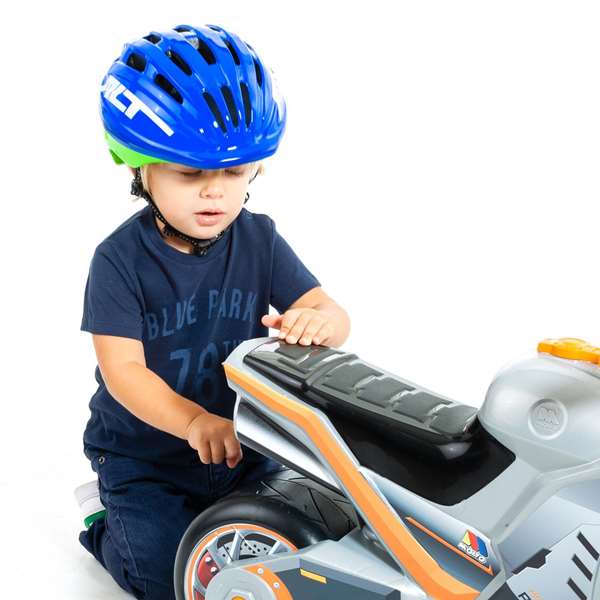 Molto Casque Velo Enfant Bleu pour 2 à 5 ans - Taille 48-53 cm