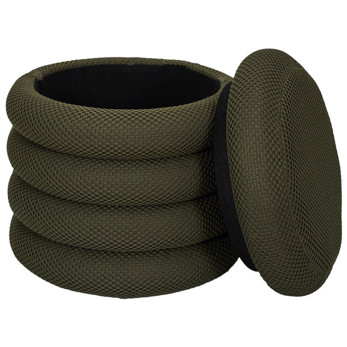 Home Deco Factory Pouf de rangement Atom caqui Home Deco Factory Pouf de rangement Atom caqui