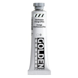 Golden Peinture Acrylique Heavy Body Interférence Orange (Fin) 59 ml