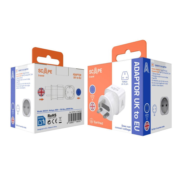 Multiprise Scape Travel 850UK Plastique 13 A