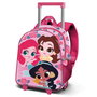 Karactermania Sac à dos trolley 3D petites princesses Disney flowers 26 x 13 x 34 cm, sac enfant à roues, rose