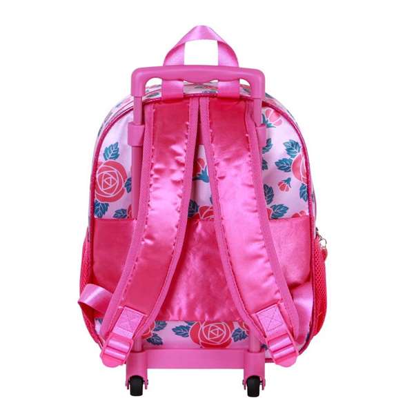 Karactermania Sac à dos trolley 3D petites princesses Disney flowers 26 x 13 x 34 cm, sac enfant à roues, rose Karactermania Sac à dos trolley 3D petites princesses Disney flowers 26 x 13 x 34 cm, sac enfant à roues, rose