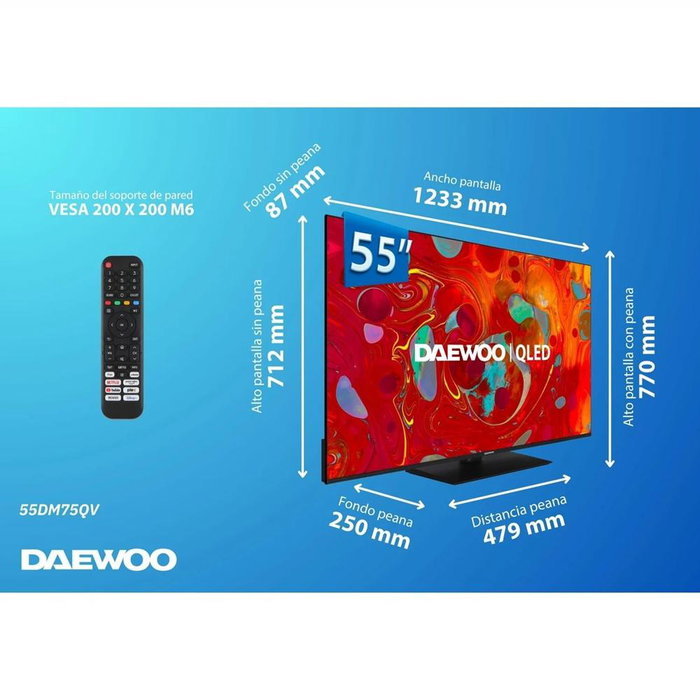 Daewoo 55DM75QV Smart TV QLED 4K UHD 55 pouces