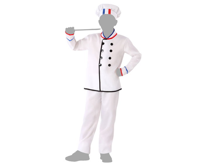 atosa Déguisement de Cuisinier Enfant Blanc