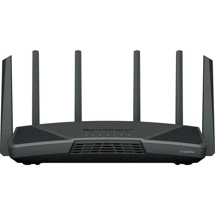 Synology RT6600AX - Routeur WiFi 6 Tri band (jusqu'à 6,6 Gbit/s) avec 6 antennes, Blanc Synology RT6600AX - Routeur WiFi 6 Tri band (jusqu'à 6,6 Gbit/s) avec 6 antennes, Blanc