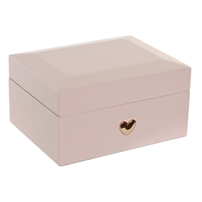 Home ESPRIT Boîte à bijoux Rose Bois Miroir Home ESPRIT Boîte à bijoux Rose Bois Miroir
